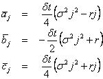 Crank-Nicolson Formulae Params