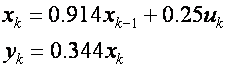Equations for a linear discrete-time process.