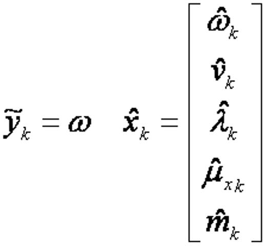 EKF Input and States to be Estimated.