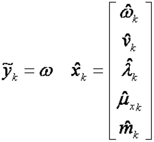 EKF Input and States to be Estimated.