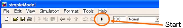 Starting a Model Using the Start Button.
